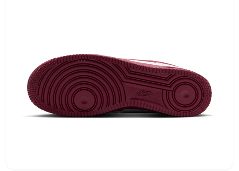 Nike Air Force 1 Low Sneakers - White & Burgundy