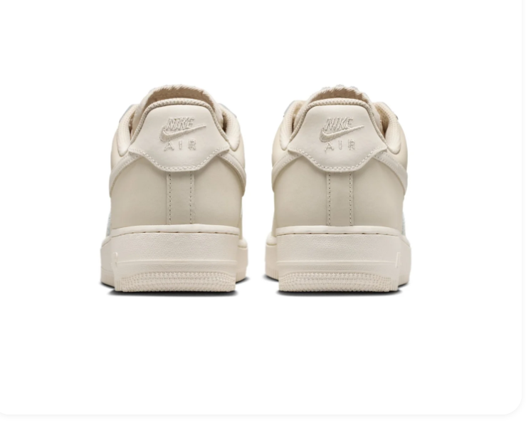 Nike Air Force 1 Low Sneakers - Cream with Ribbon Laces