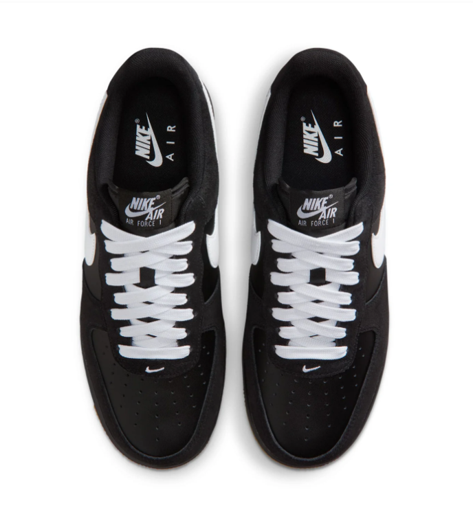 Nike Air Force 1 Low Sneakers - Black, White & Gum Brown
