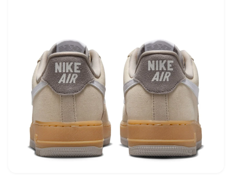 Nike Air Force 1 Low Sneakers - Beige, White & Gum Brown