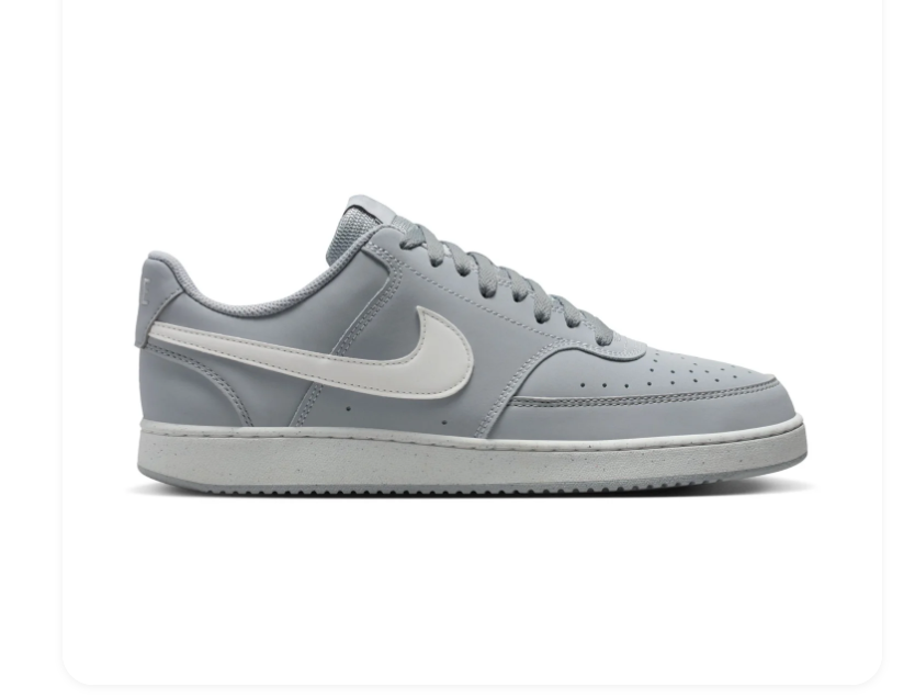 Nike Court Vision Low Sneakers - Light Gray & White