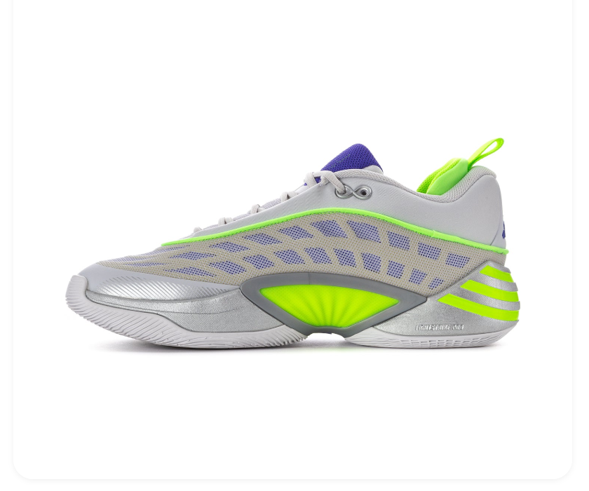 adidas Athletic Sneakers – Grey, Neon Lime & Purple