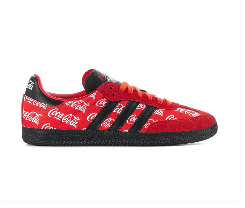adidas Coca-Cola Print Sneakers – Red, Black & White