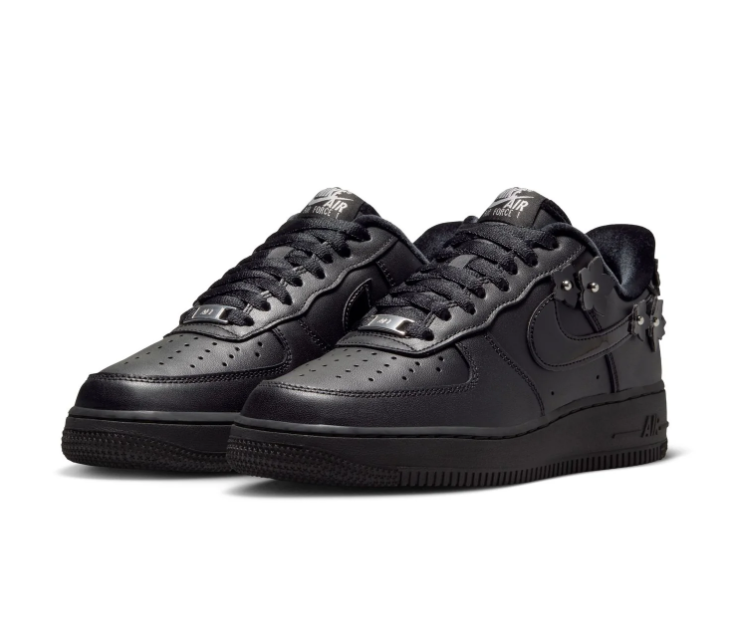 Nike Air Force 1 Low Sneakers - Black with Floral Details