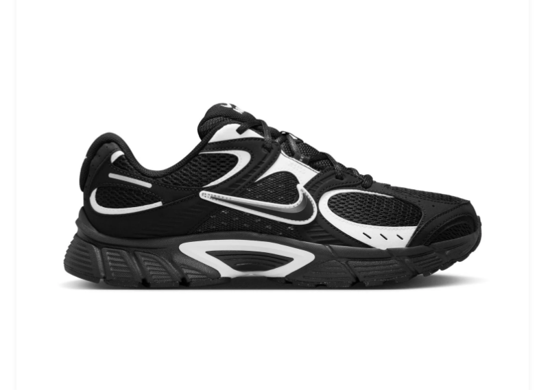Nike Retro-Style Sneakers - Black, White & Silver Gray
