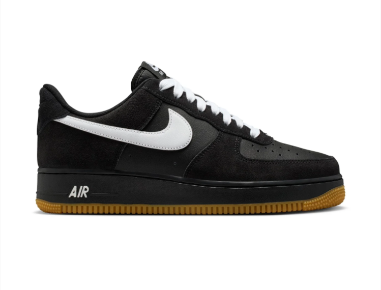 Nike Air Force 1 Low Sneakers - Black, White & Gum Brown