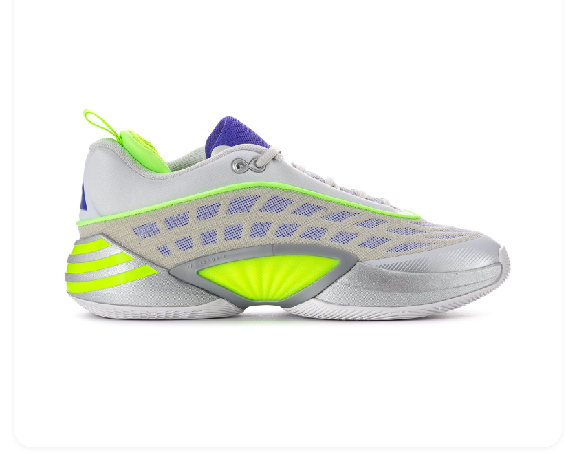 adidas Athletic Sneakers – Grey, Neon Lime & Purple