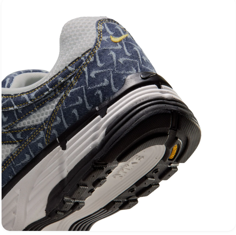 Nike Retro-Style Sneakers - Navy, White & Yellow