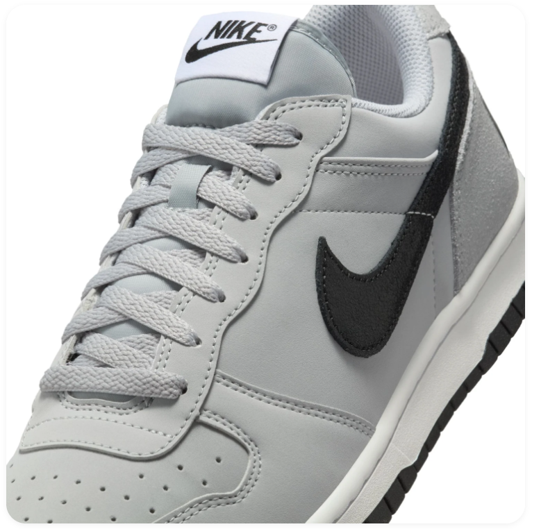 Nike Low-Top Sneakers - Light Gray, Black & White