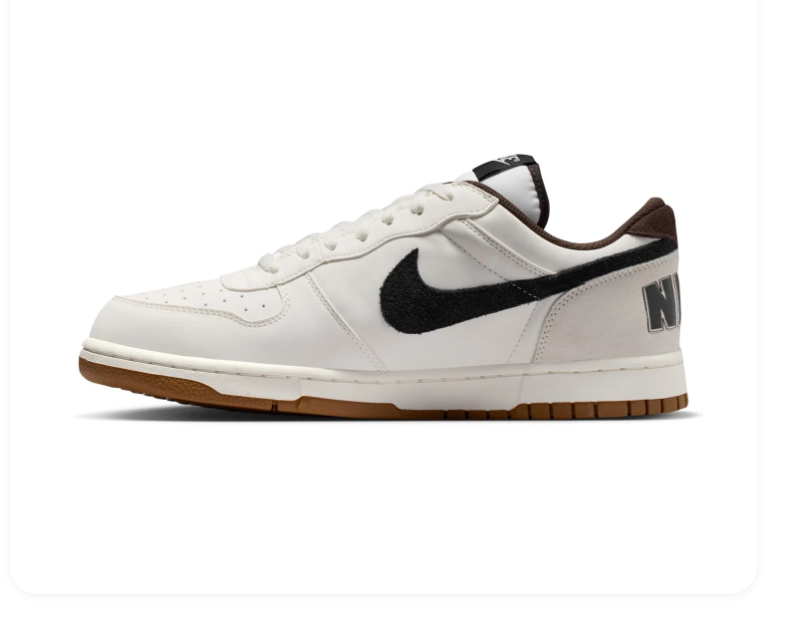 Nike Low-Top Sneakers - Off-White, Black & Gum Brown