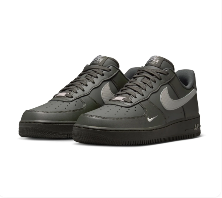 Nike Air Force 1 Low Sneakers - Dark Olive & Light Gray