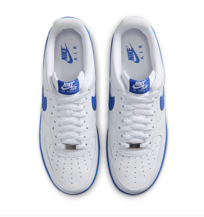 Nike Air Force 1 Low Sneakers - White & Royal Blue