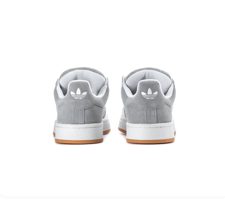 adidas Campus Sneakers – Grey & White with Gum Outsole