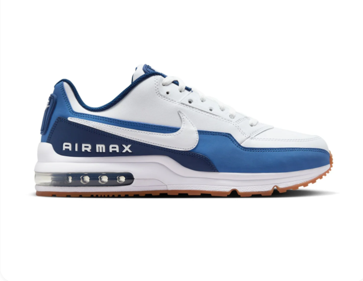 Nike Air Max Sneakers - White & Blue with Gum Outsole