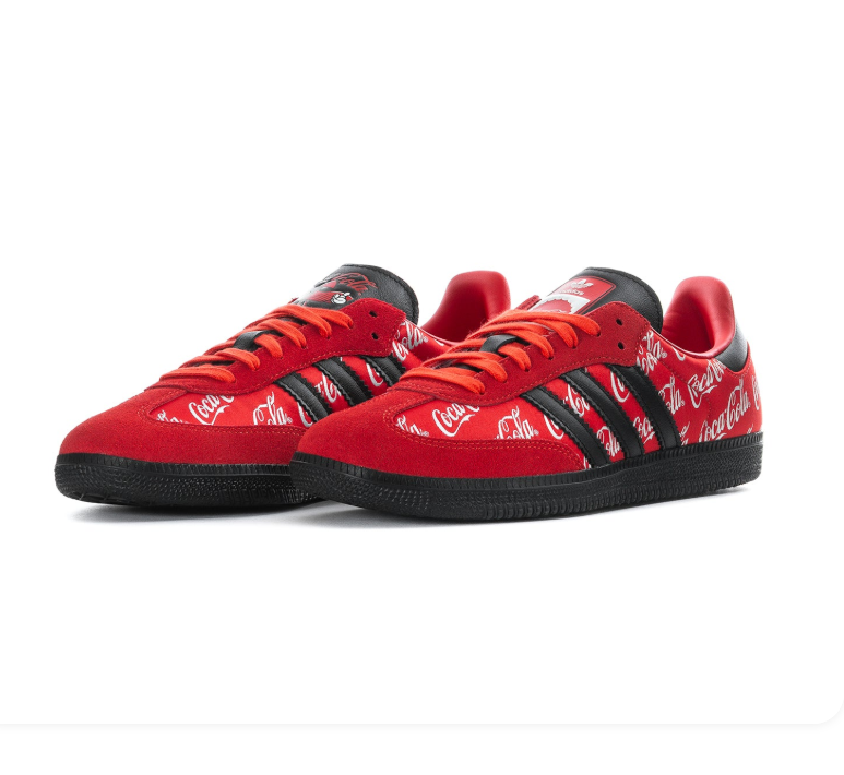 adidas Coca-Cola Print Sneakers – Red, Black & White