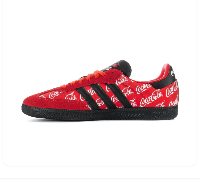 adidas Coca-Cola Print Sneakers – Red, Black & White