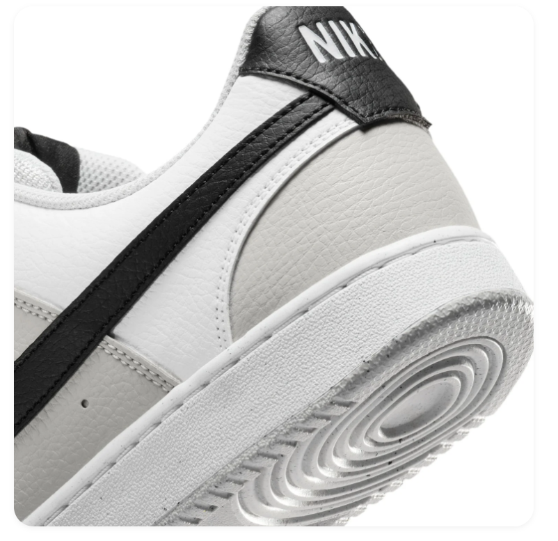 Nike Court Vision Low Sneakers - White, Light Gray & Black
