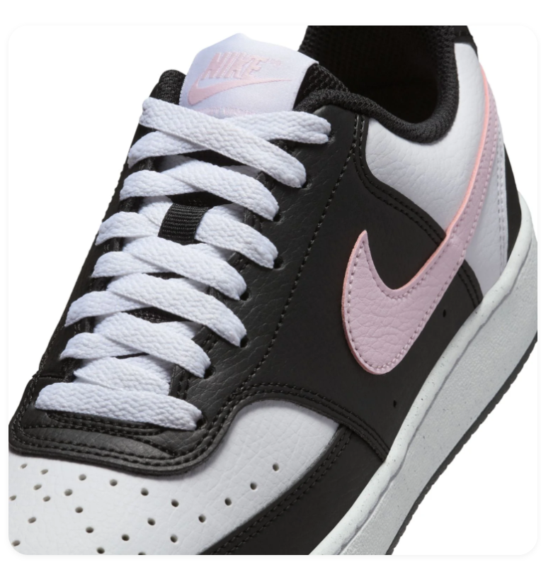 Nike Low-Top Sneakers - Black, White & Pale Pink