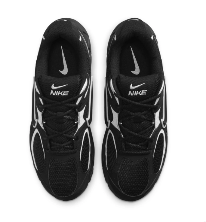 Nike Retro-Style Sneakers - Black, White & Silver Gray
