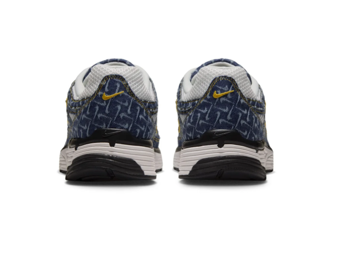 Nike Retro-Style Sneakers - Navy, White & Yellow