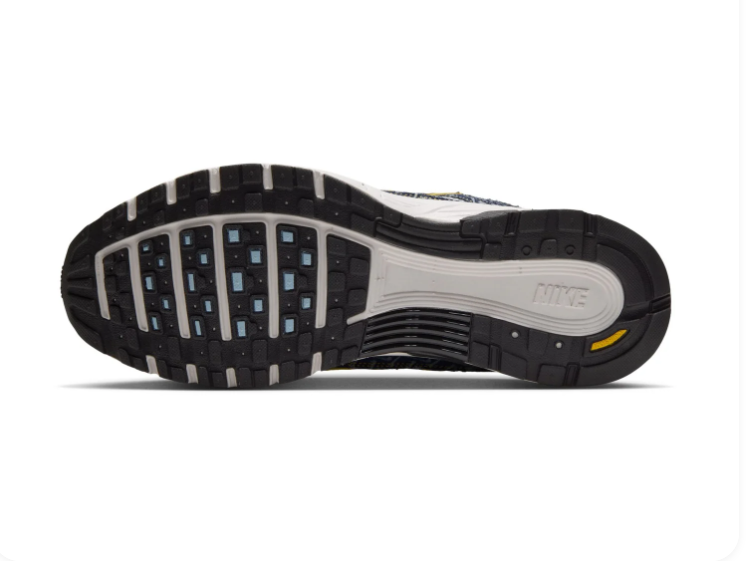 Nike Retro-Style Sneakers - Navy, White & Yellow