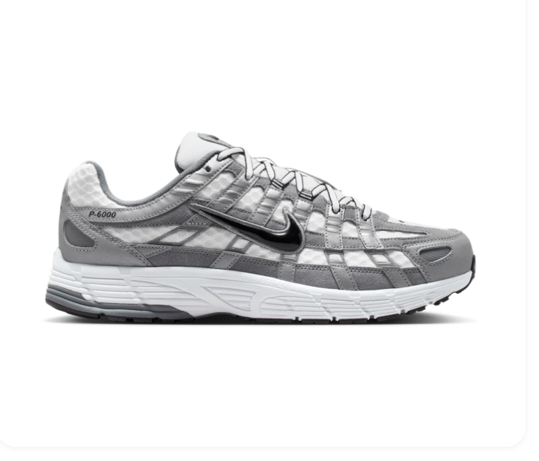 Nike P-6000 Sneakers - Gray, White & Black