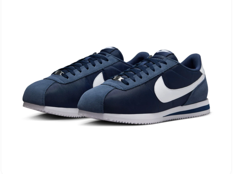 Nike Cortez Sneakers - Navy Blue & White