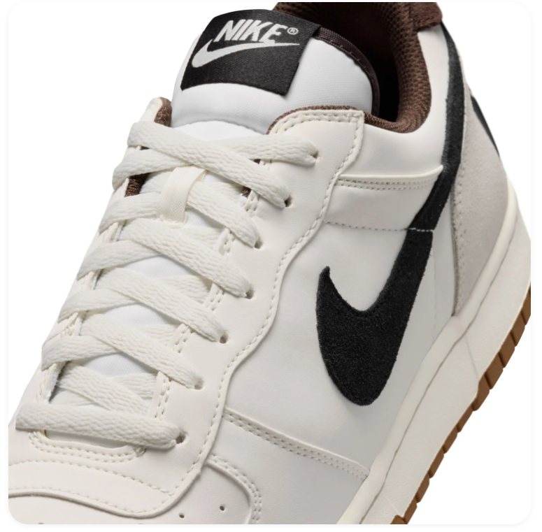 Nike Low-Top Sneakers - Off-White, Black & Gum Brown