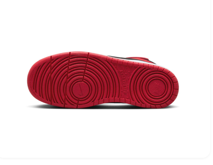 Nike Mid-Top Sneakers - Red, Black & White with Ankle Strap