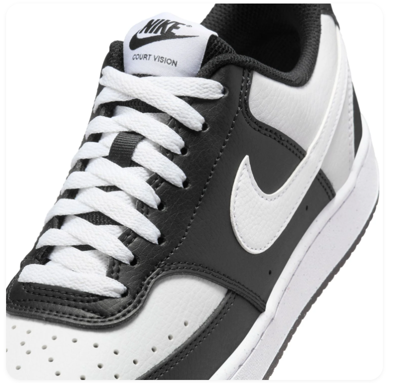 Nike Court Vision Low Sneakers - Black & White Colorblock