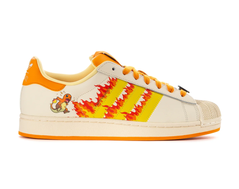 adidas Charmander Shell-Toe Sneakers – Cream, Orange & Yellow