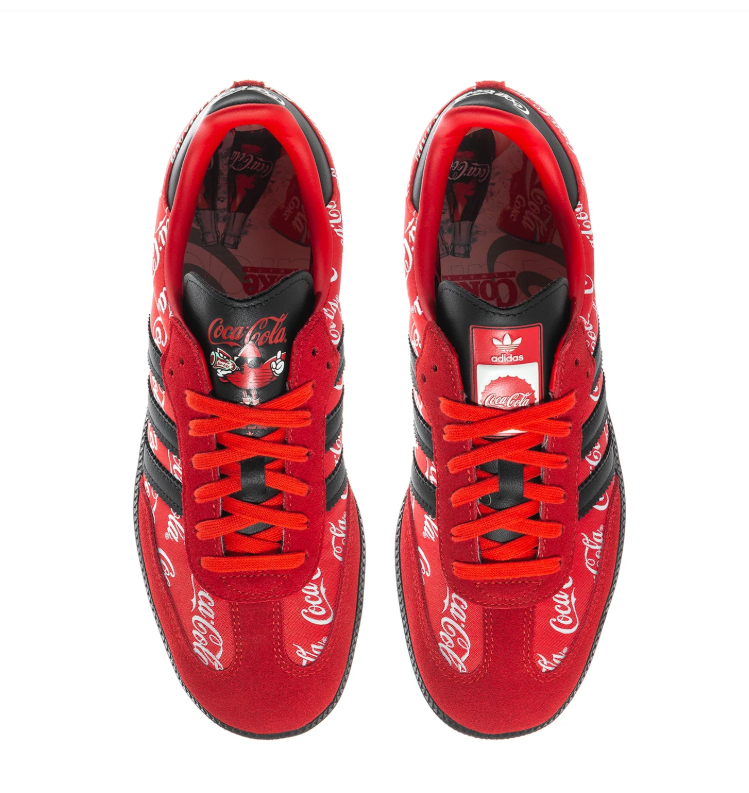 adidas Coca-Cola Print Sneakers – Red, Black & White