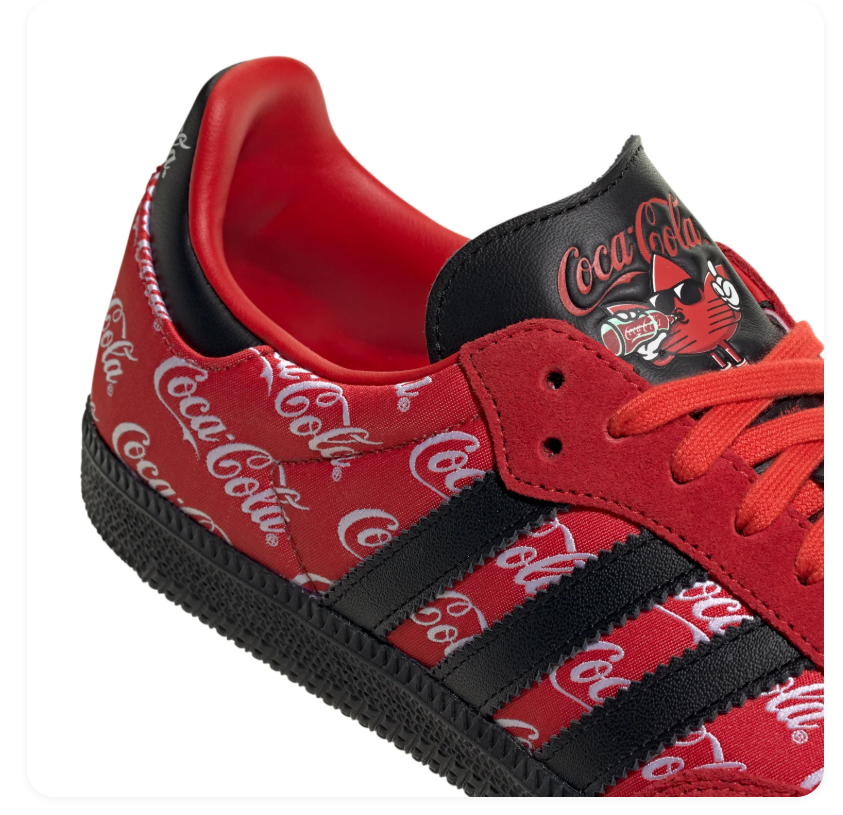 adidas Coca-Cola Print Sneakers – Red, Black & White