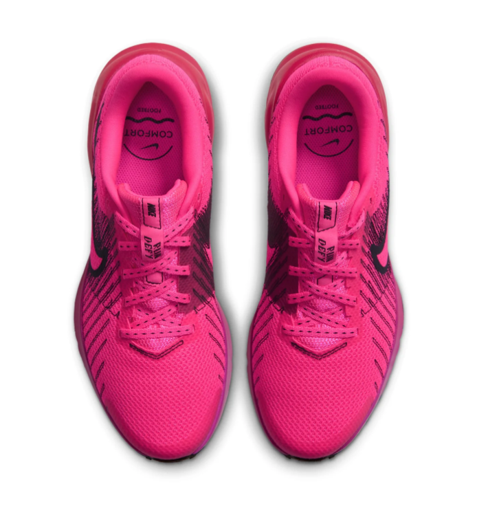 Nike Running-Style Sneakers - Hot Pink & Black