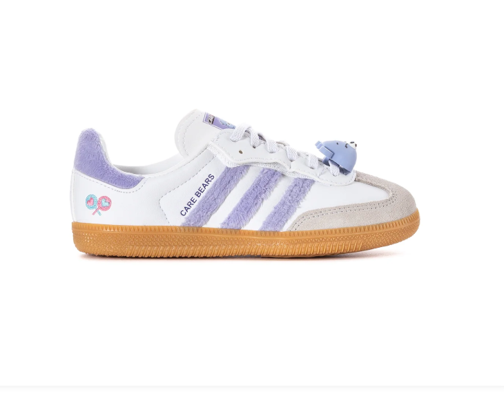 adidas Care Bears Sneakers – White & Lavender with Gum Sole