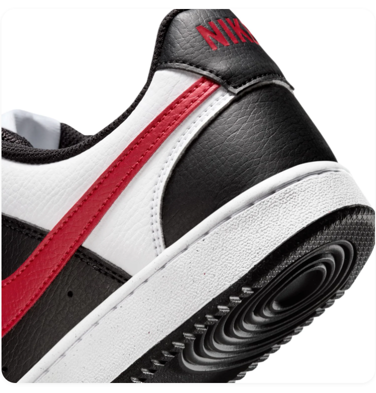 Nike Court Vision Low Sneakers - Black, White & Red