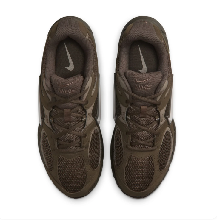 Nike Running-Style Sneakers - Dark Olive & Silver Gray