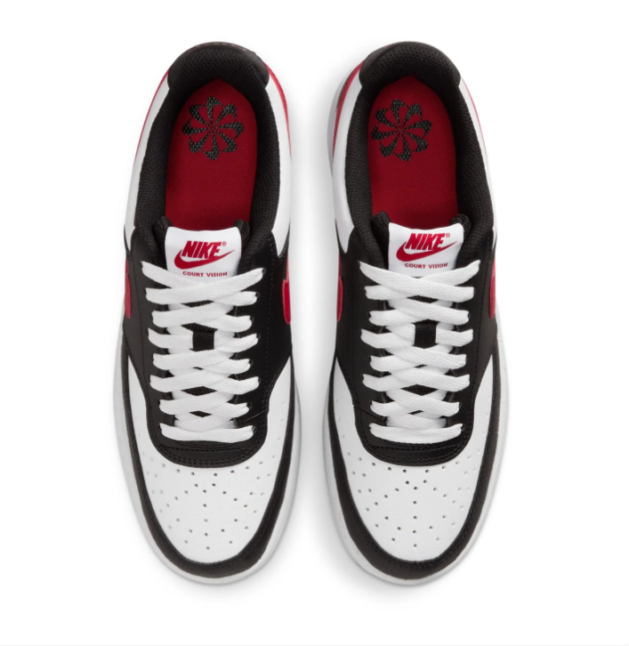 Nike Court Vision Low Sneakers - Black, White & Red