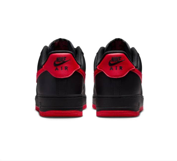 Nike Air Force 1 Low Sneakers - Black & Red