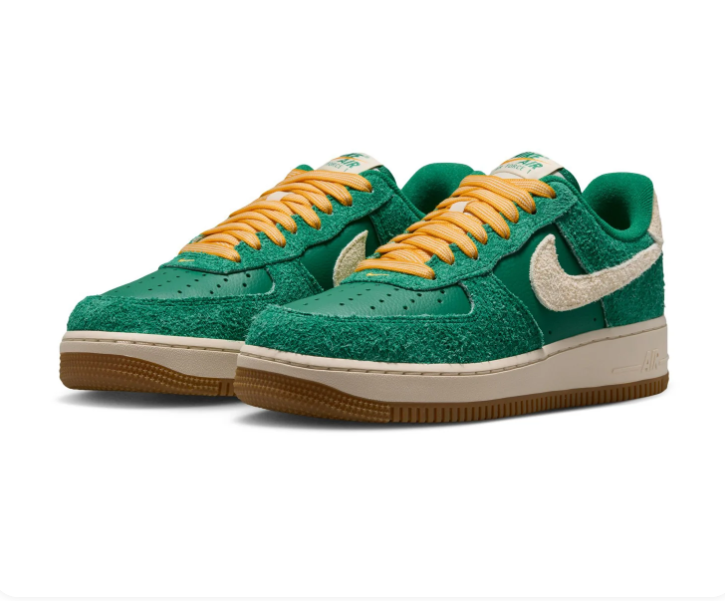 Nike Air Force 1 Low Sneakers - Green, Cream & Yellow