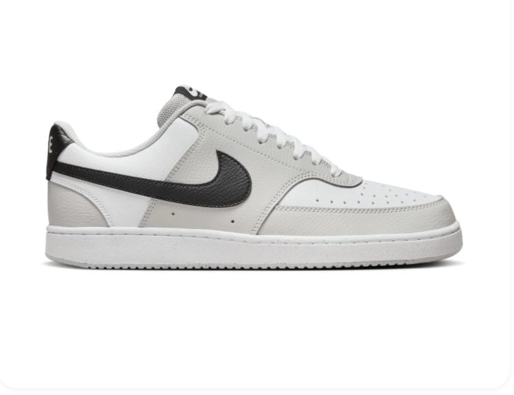 Nike Court Vision Low Sneakers - White, Light Gray & Black