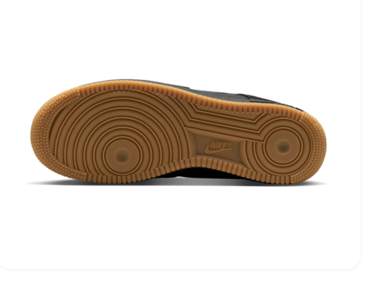 Nike Air Force 1 Low Sneakers - Black, White & Gum Brown