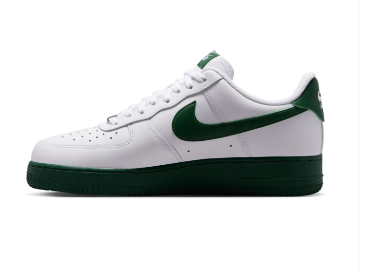 Nike Air Force 1 Low Sneakers - White & Forest Green