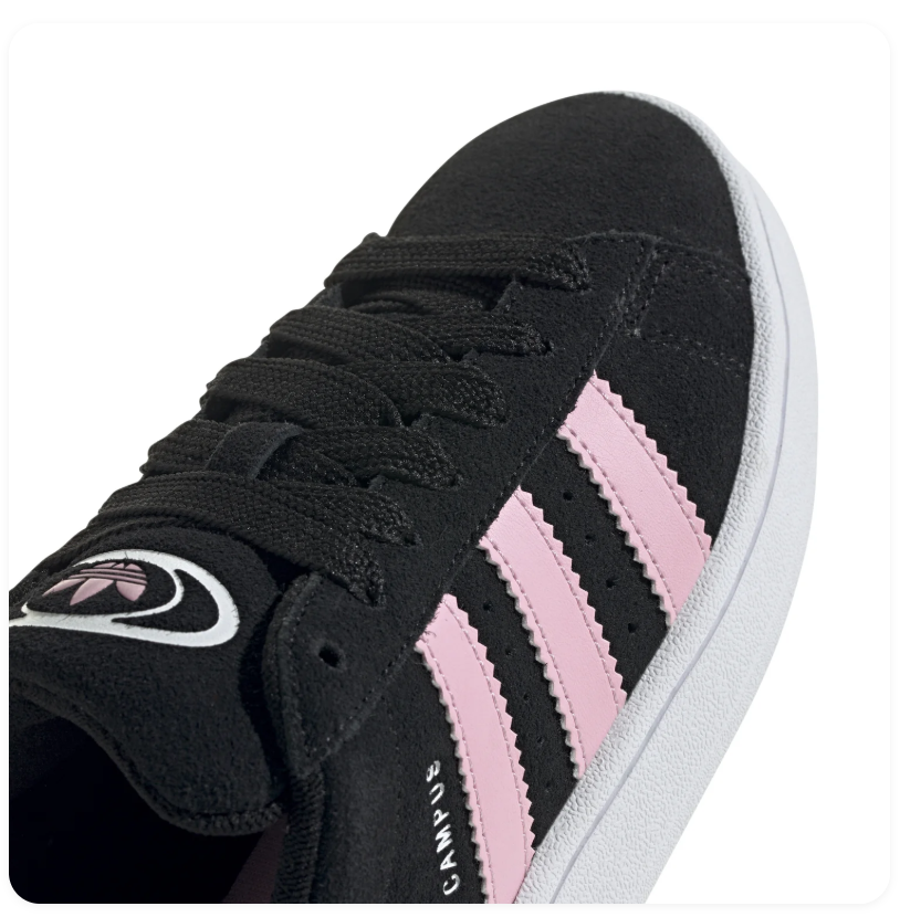 adidas Campus Sneakers – Black, Pink & White