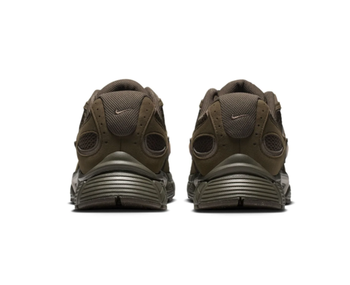 Nike Running-Style Sneakers - Dark Olive & Silver Gray
