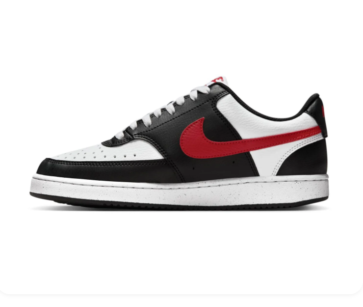 Nike Court Vision Low Sneakers - Black, White & Red