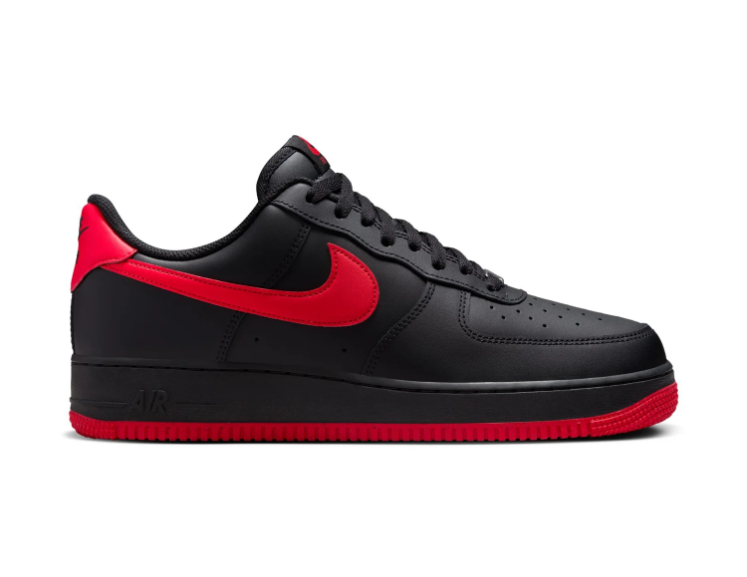 Nike Air Force 1 Low Sneakers - Black & Red