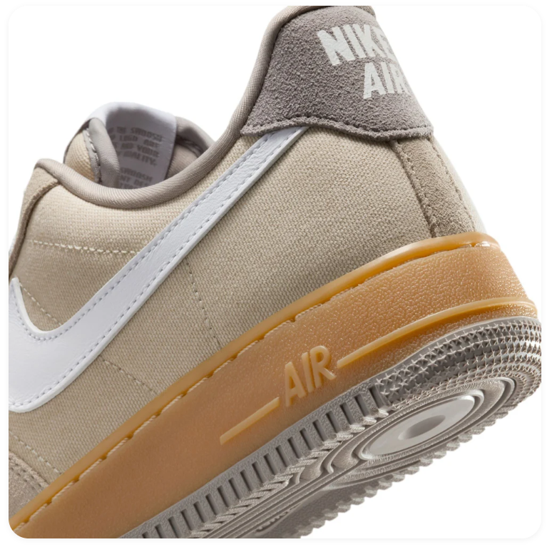 Nike Air Force 1 Low Sneakers - Beige, White & Gum Brown