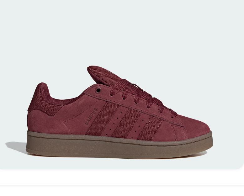 adidas Campus Sneakers – Burgundy with Brown Sole