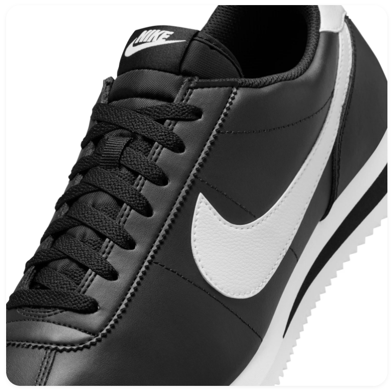 Nike Cortez Sneakers - Black & White